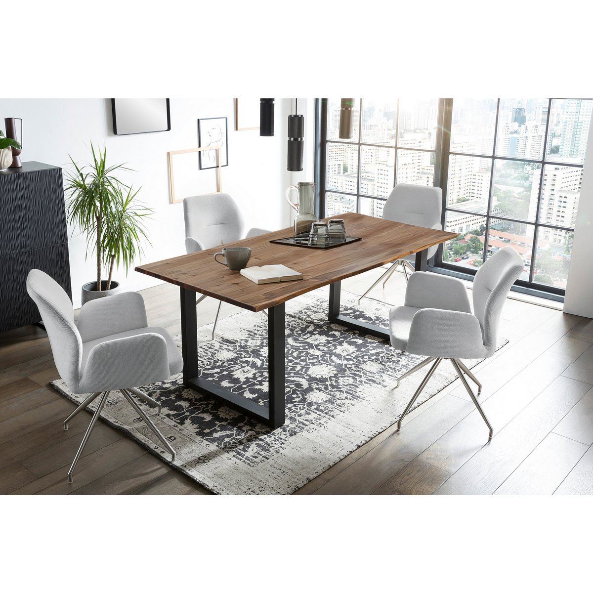 Dining group 5 pieces 160x90 cm