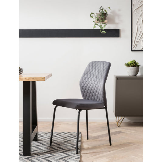 Chair set of 2 gray