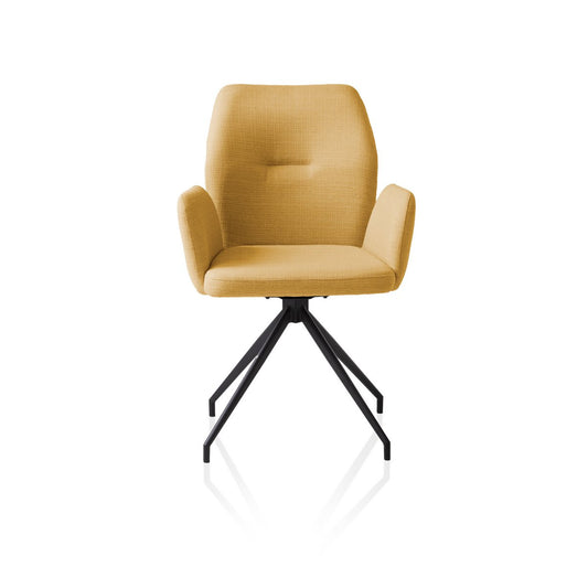 Armchair with 180° swivel function Yellow