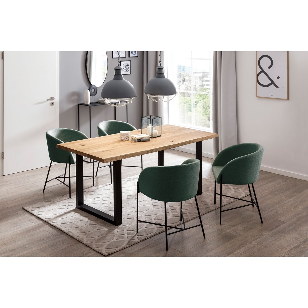 Dining table 180x90 cm made of oak