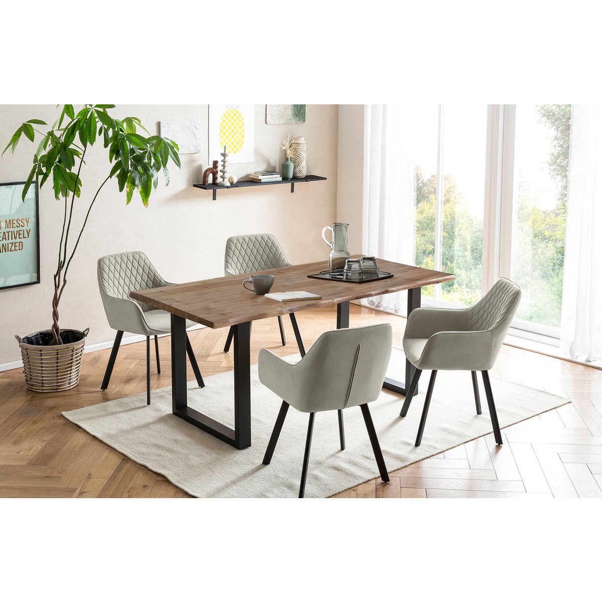Dining group 5 pieces 160x90 cm