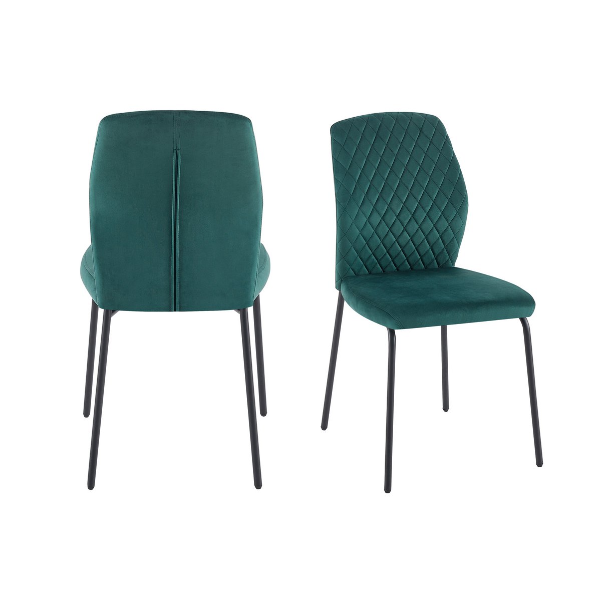 Chair set of 2 green