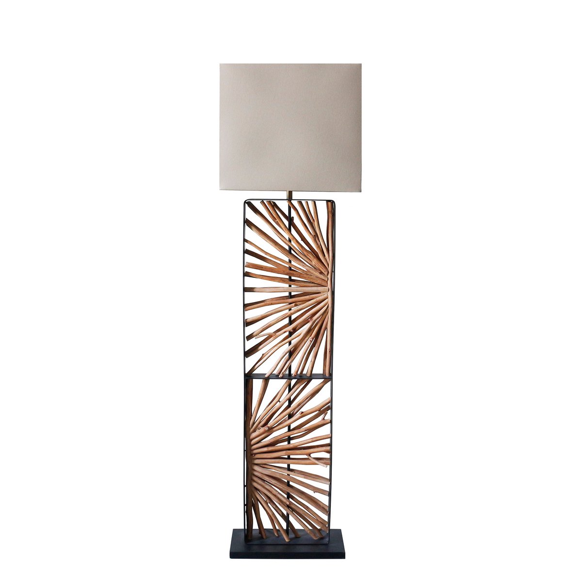 Floor lamp driftwood natural/beige 165 cm