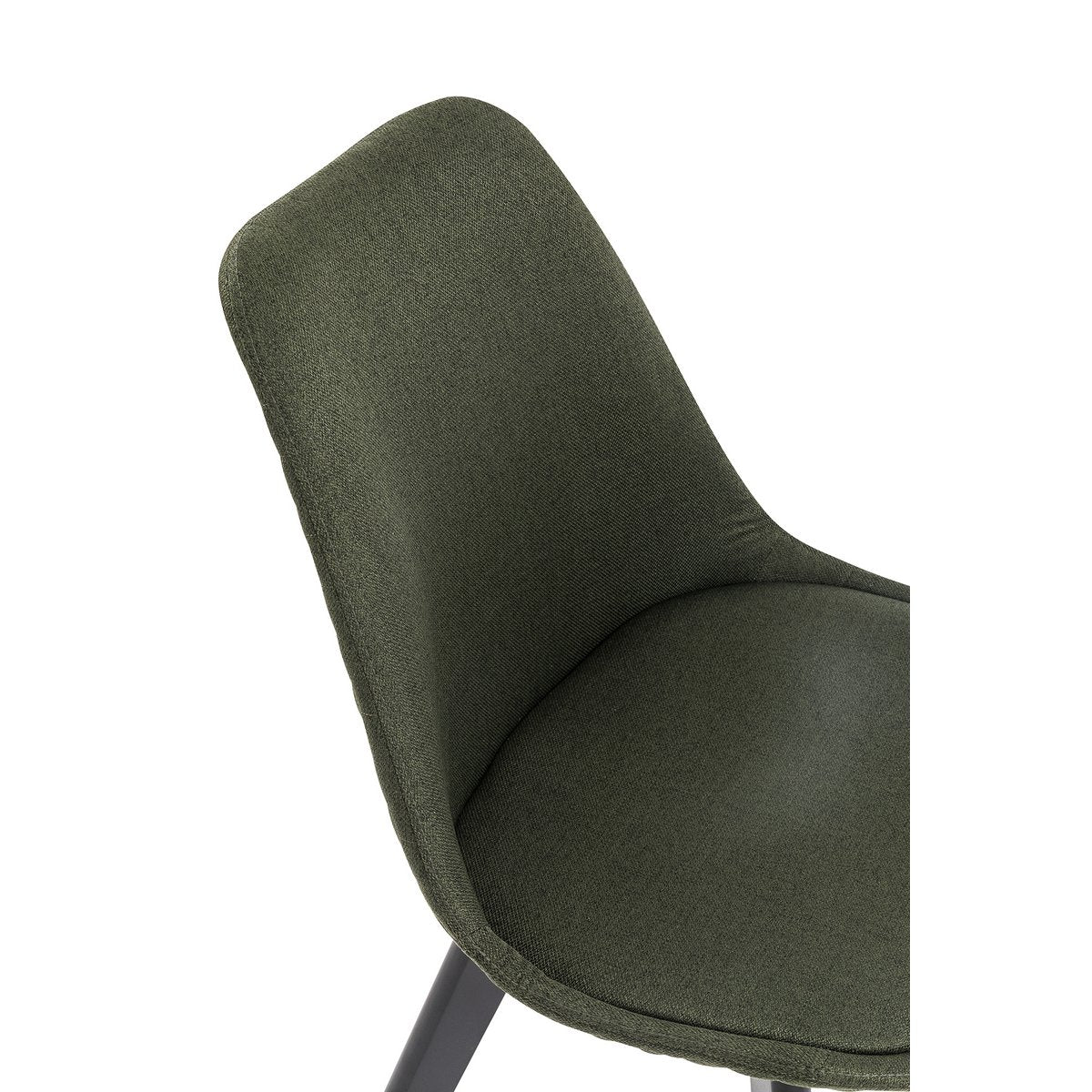 Chair set of 2 green textile