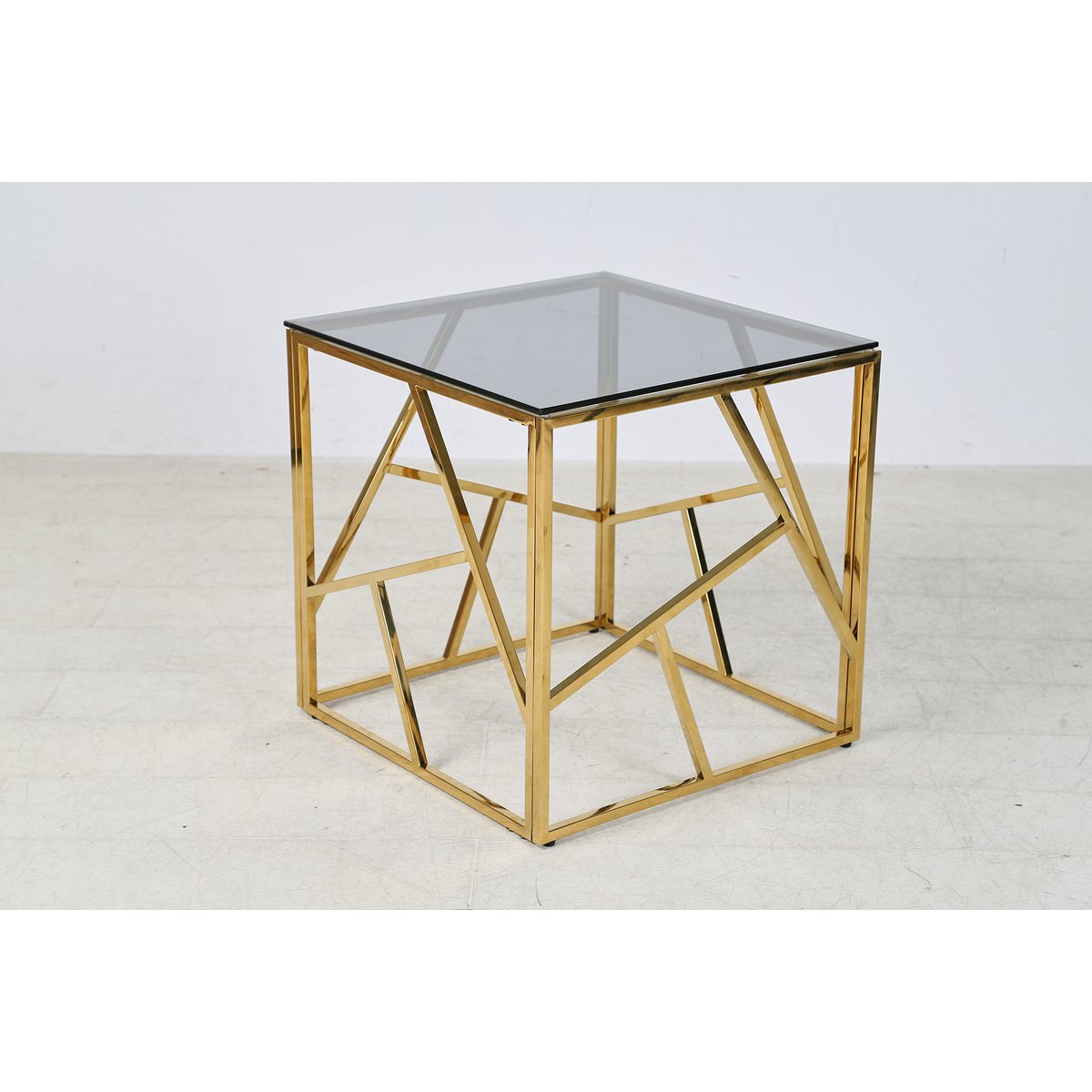 Beistelltisch Gold/Grau 55x55 cm