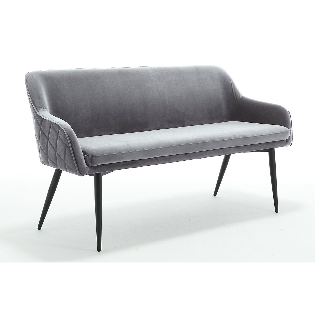 Bench 160 cm velvet gray