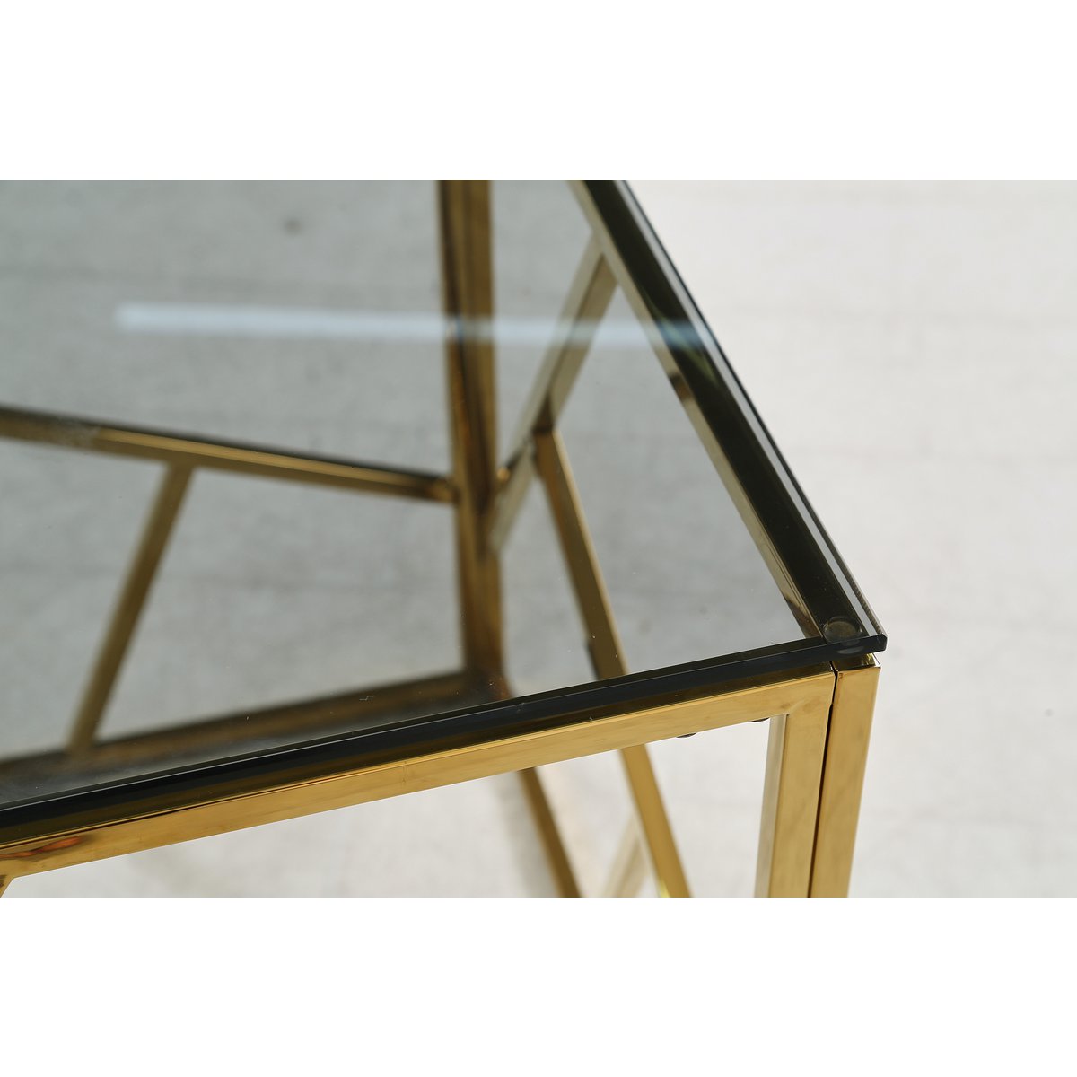 Beistelltisch Gold/Grau 55x55 cm
