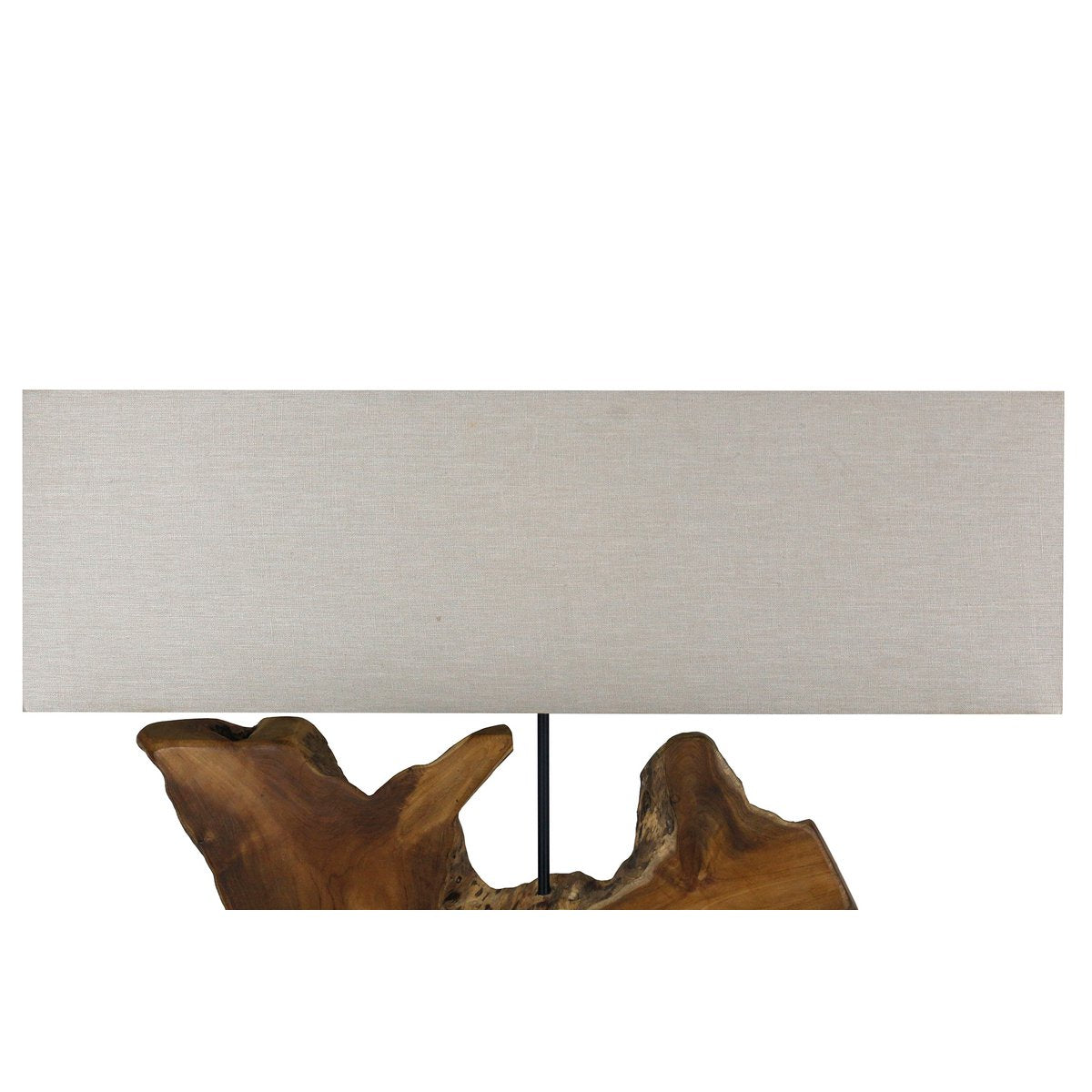 Tischleuchte Treibholz/Leinen Natur 59 cm