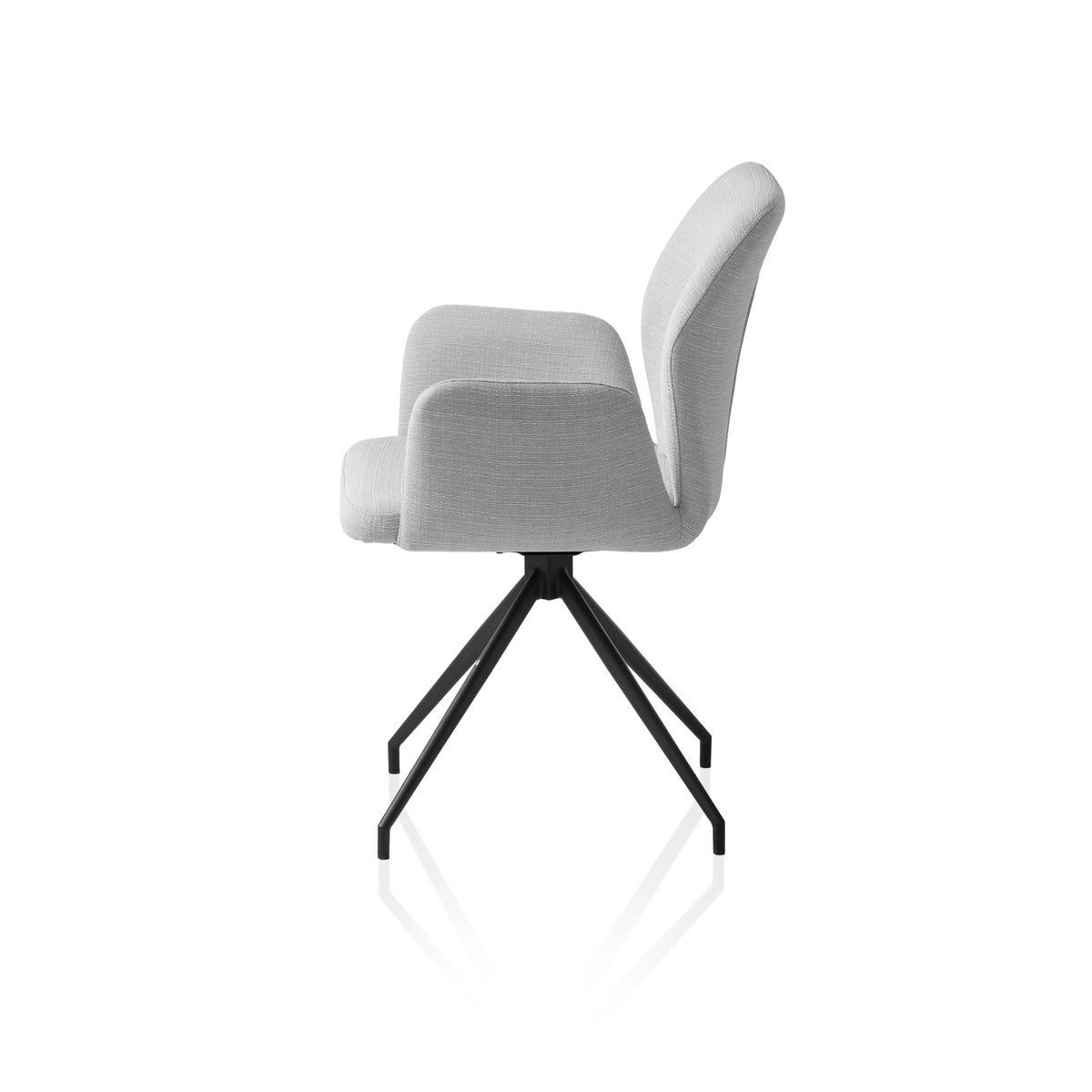 Armchair with 180° swivel function Light grey