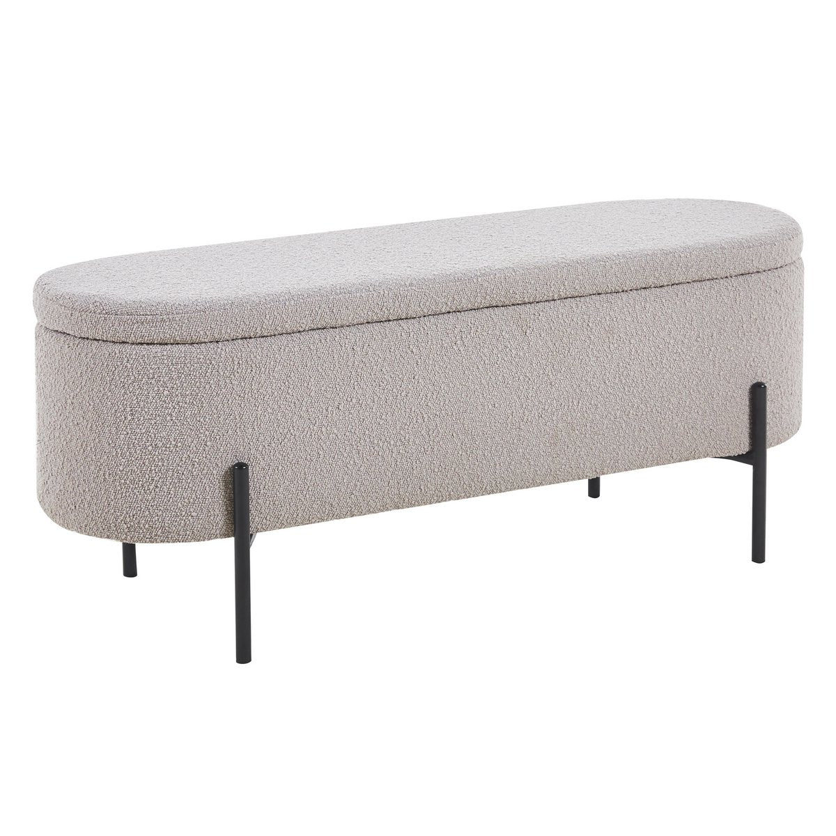 Bed bench with storage space function taupe