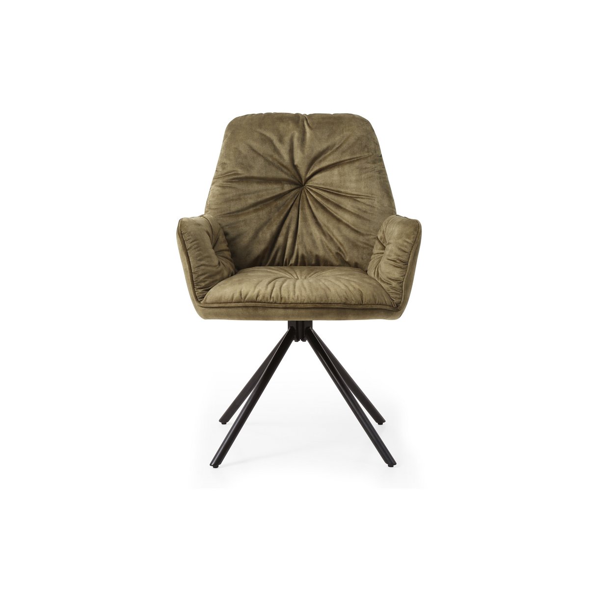 Armchair with 360° rotation function, green