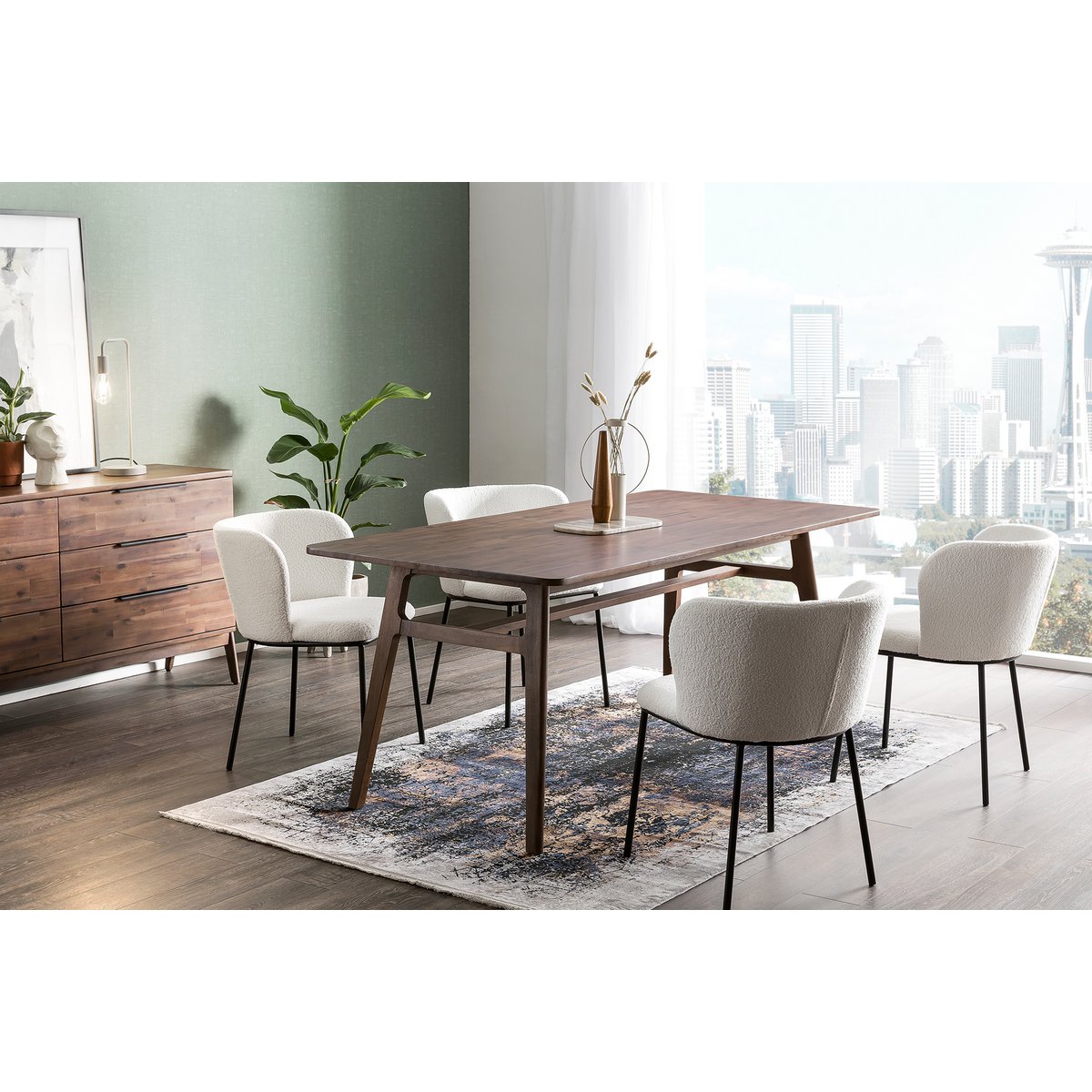 Chair set of 2 white