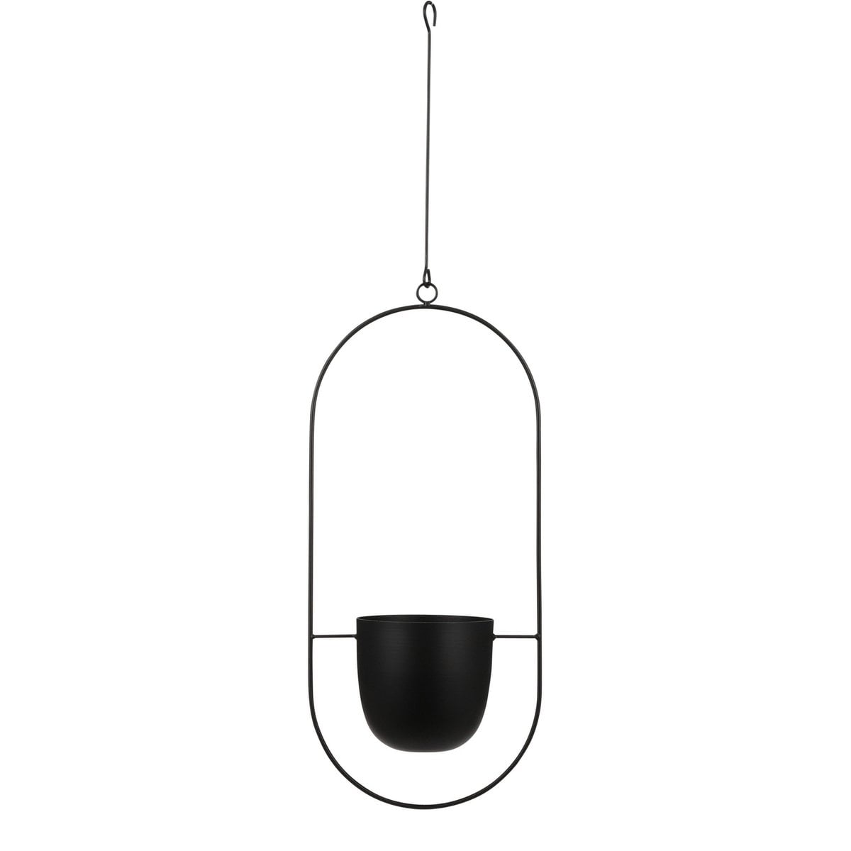 Blumentopf, der in Dexter Black hängt