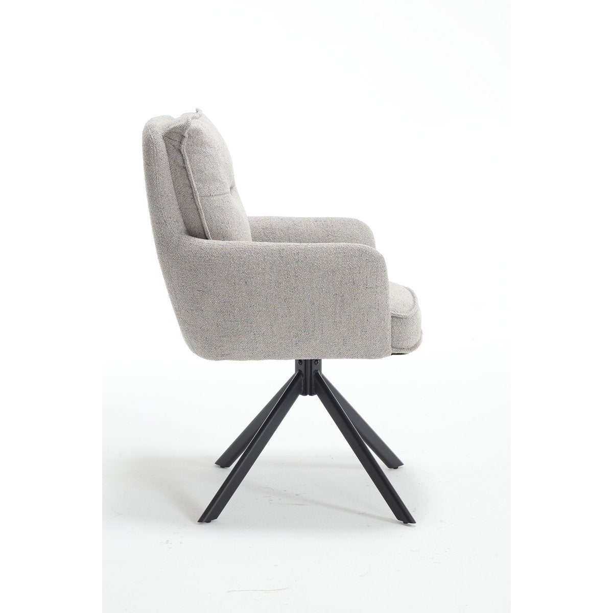 Armchair structural fabric gray