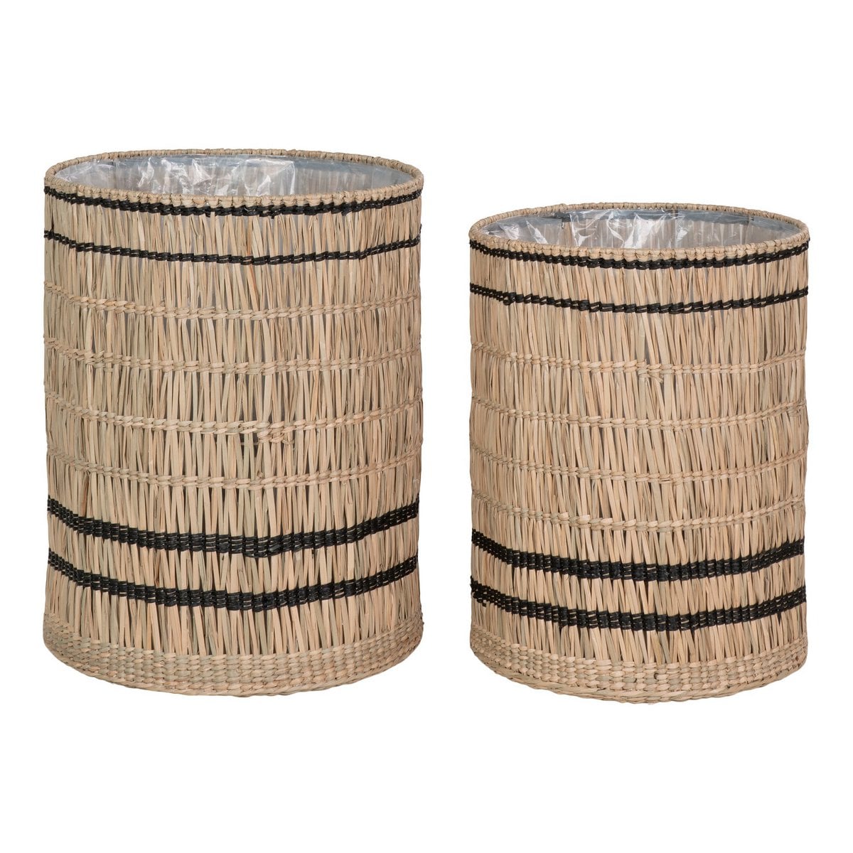 Vinh Planter - Pflanzgefäß, Seegras, rund, natur, 2er-Set
