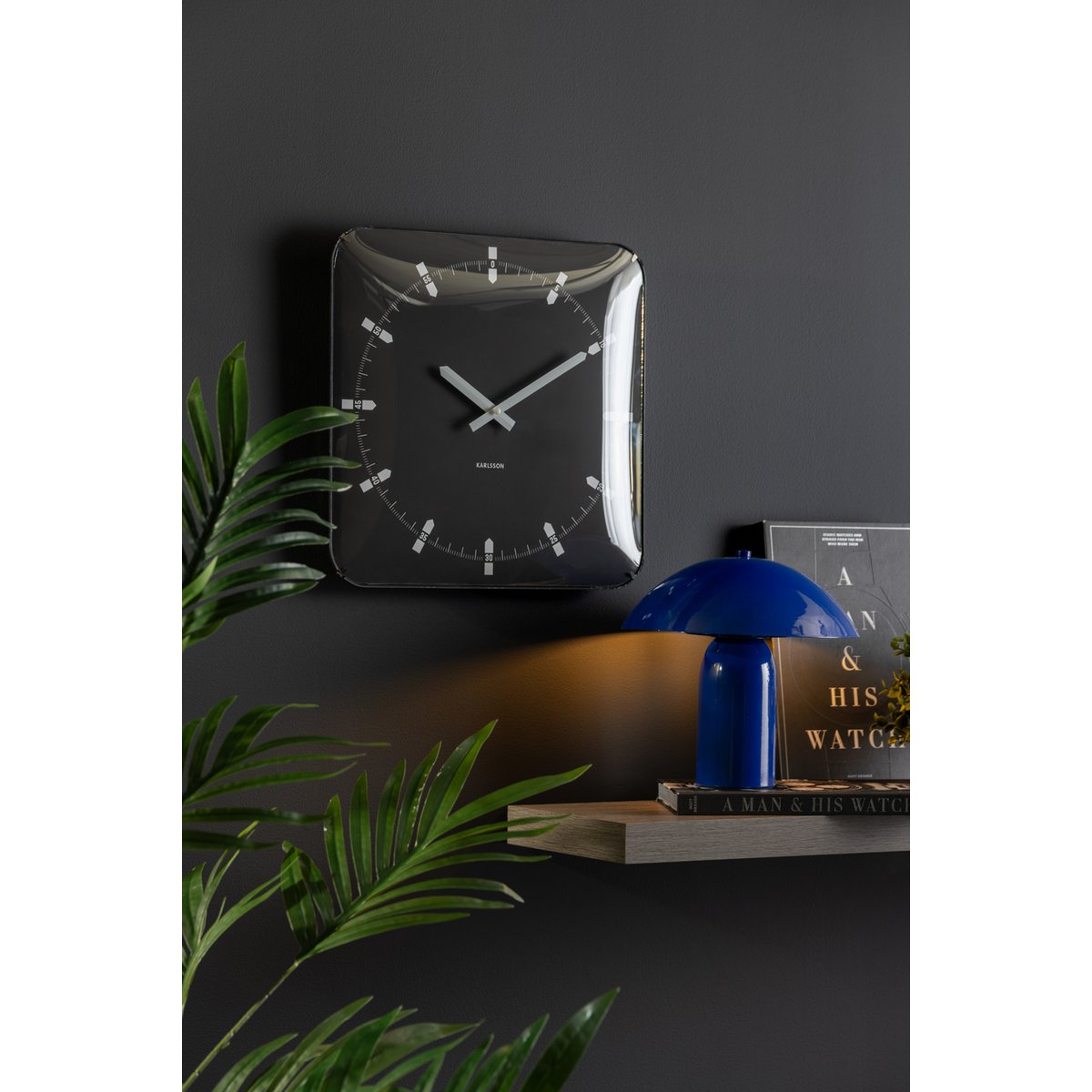 Wanduhr Sucinto Dome Square