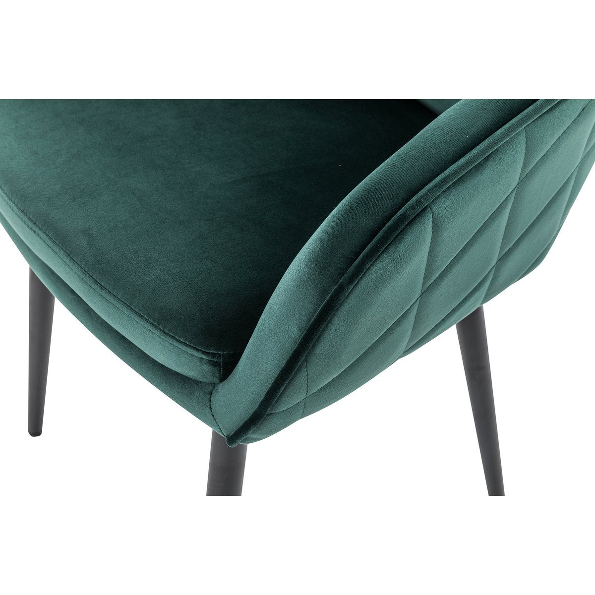Dining chair pine green velvet