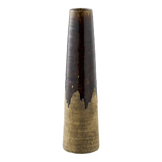 Vase, Keramik, braun, ø12,5x48 cm