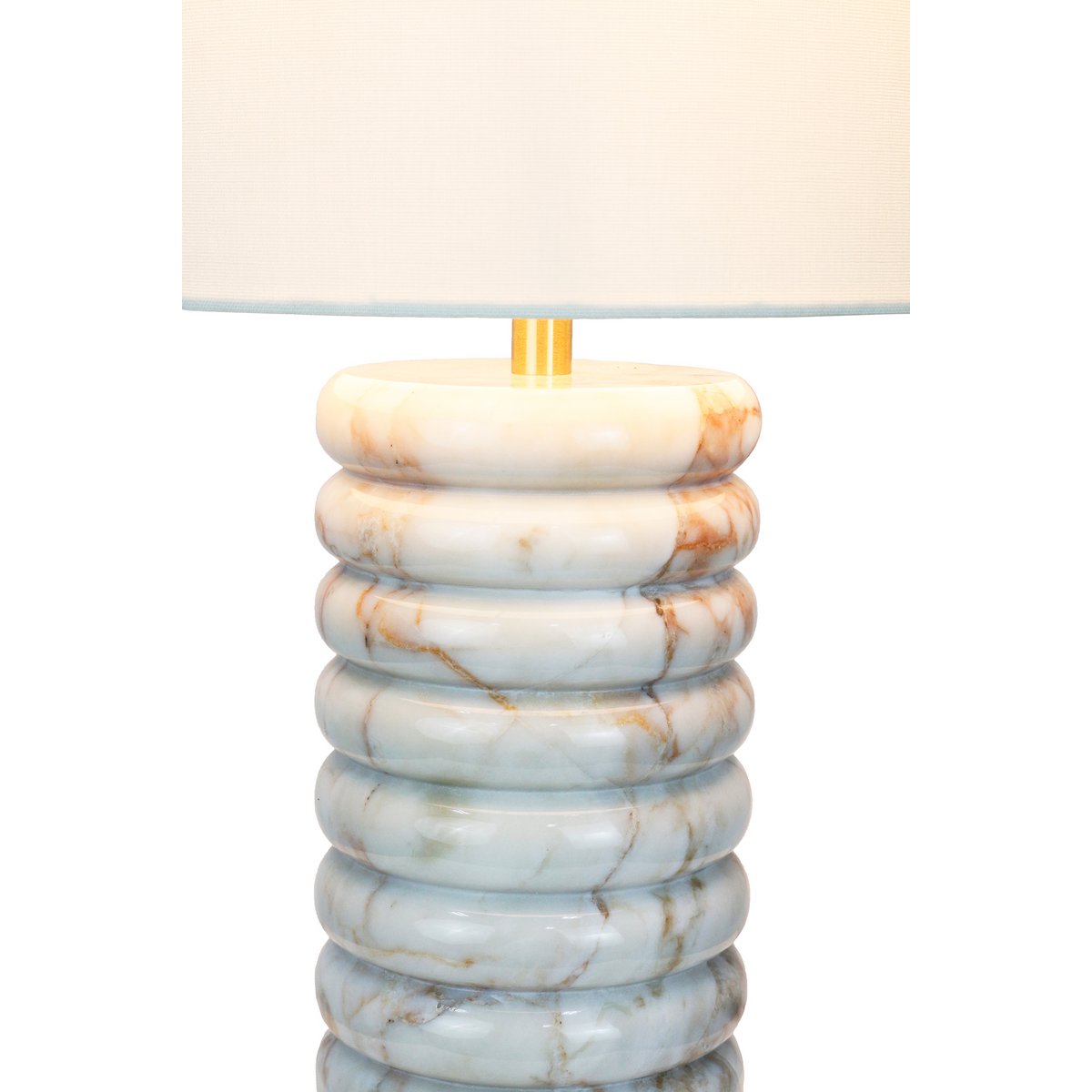 Table lamp marble/linen beige