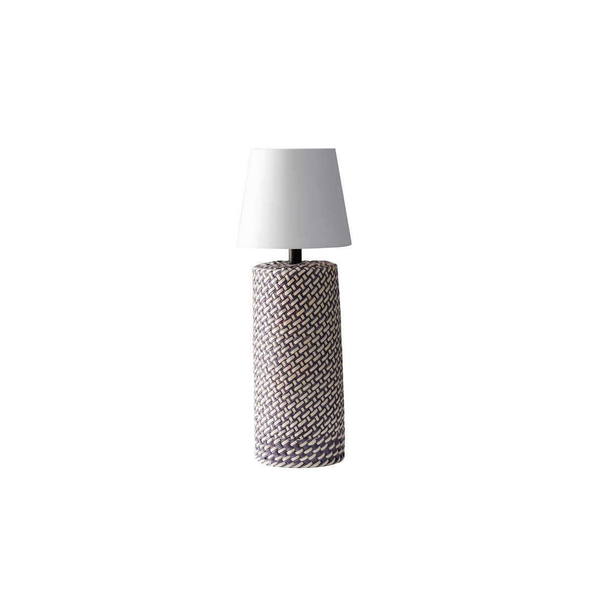 Table lamp black/white 29 cm with LED battery