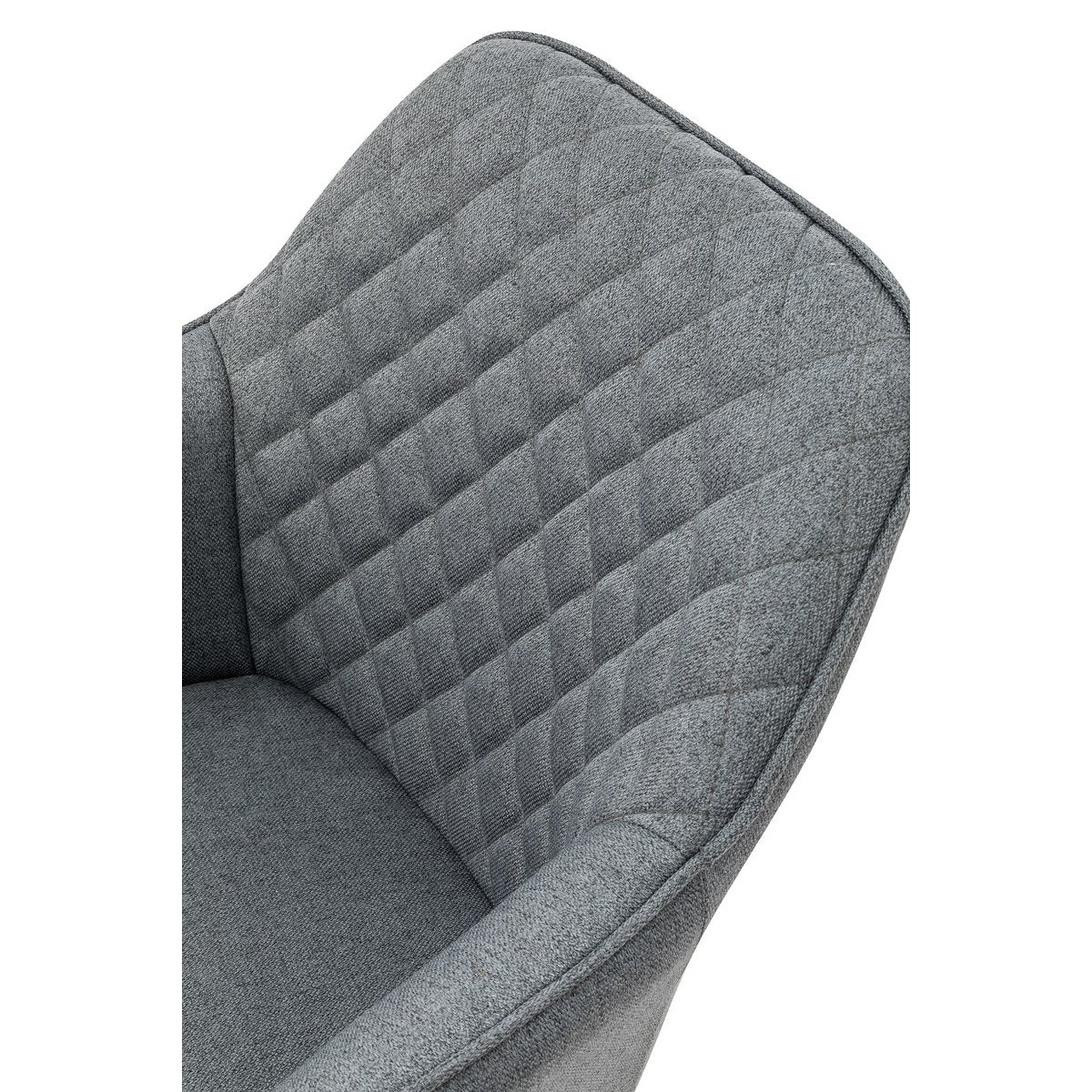 Armchair set of 2 gray textile