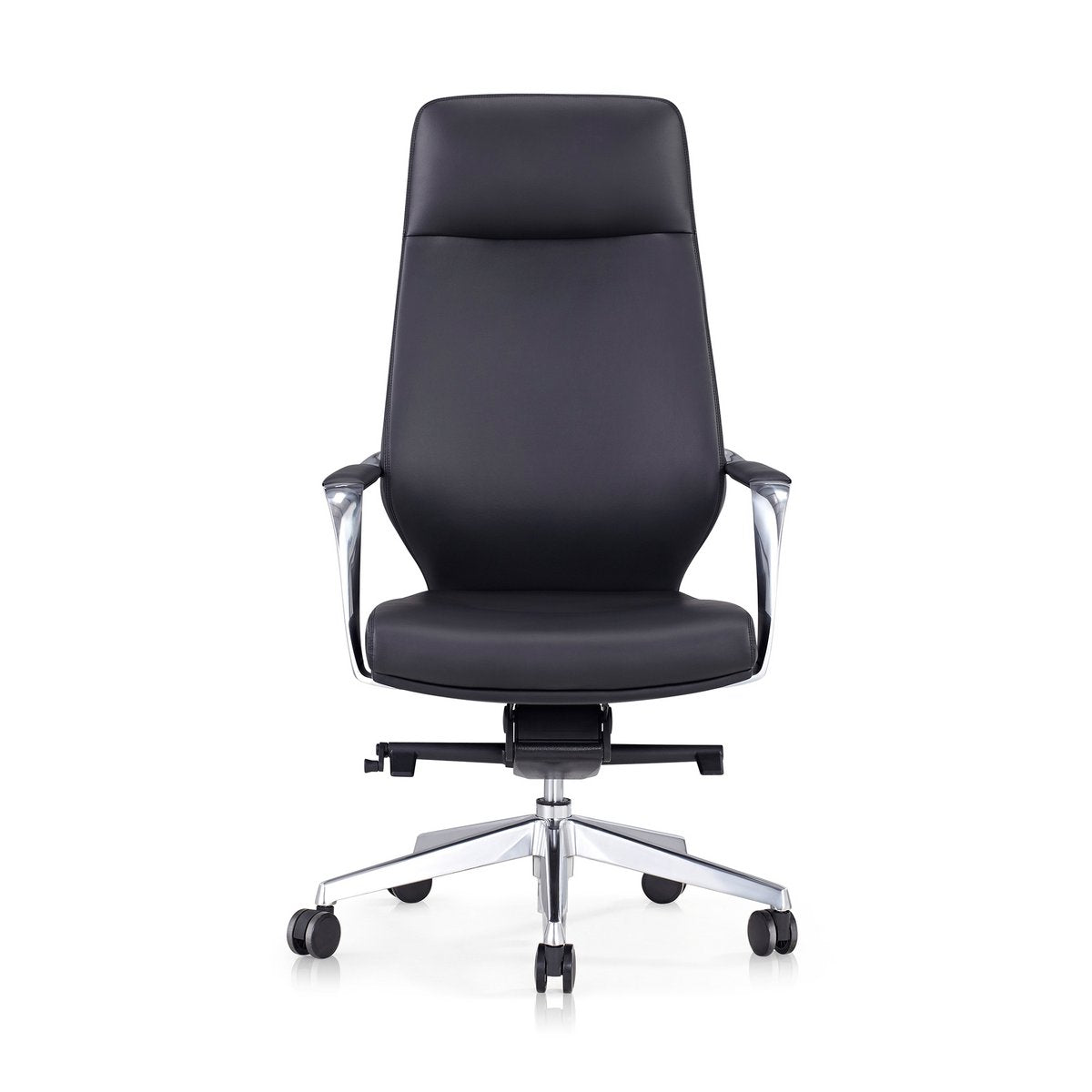 Office chair faux leather look black