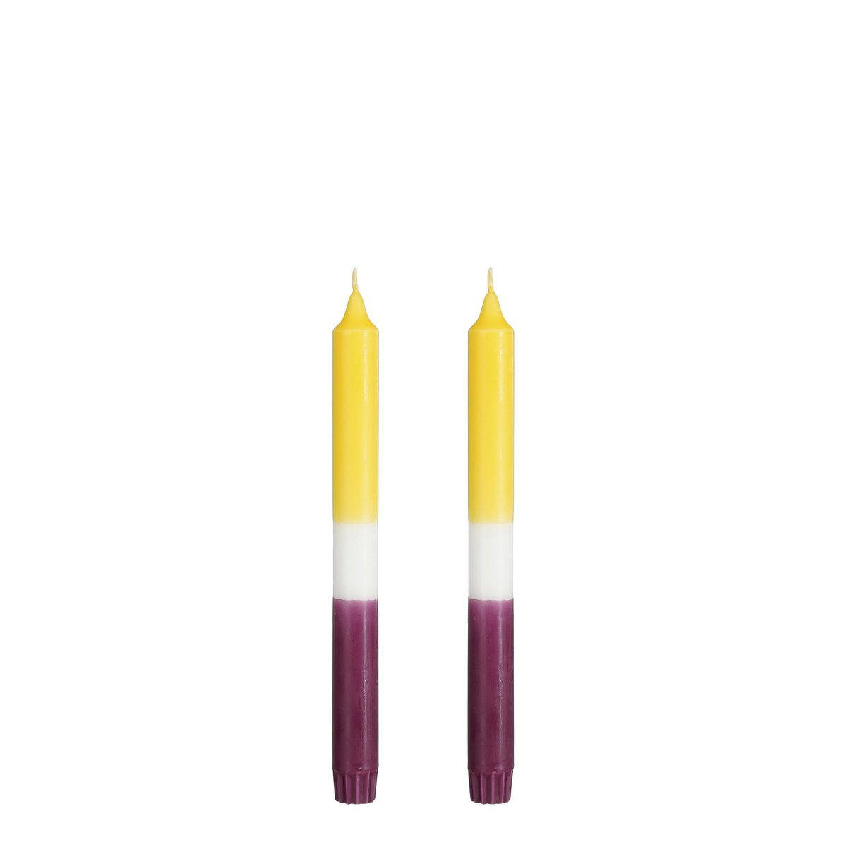 Abendkerze Dip-Dye Gelb
