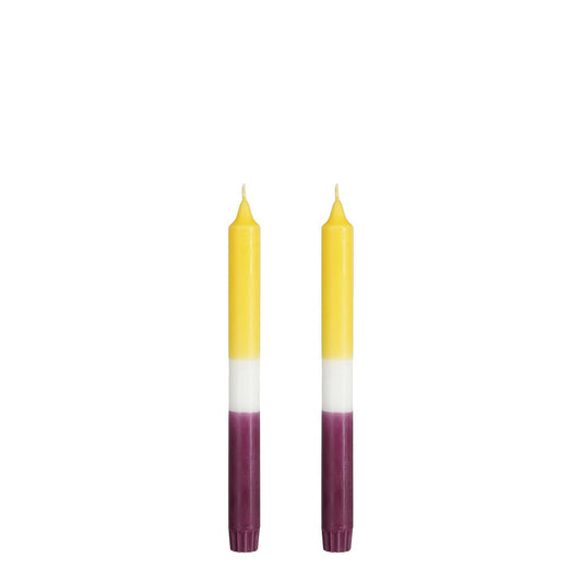 Abendkerze Dip-Dye Gelb