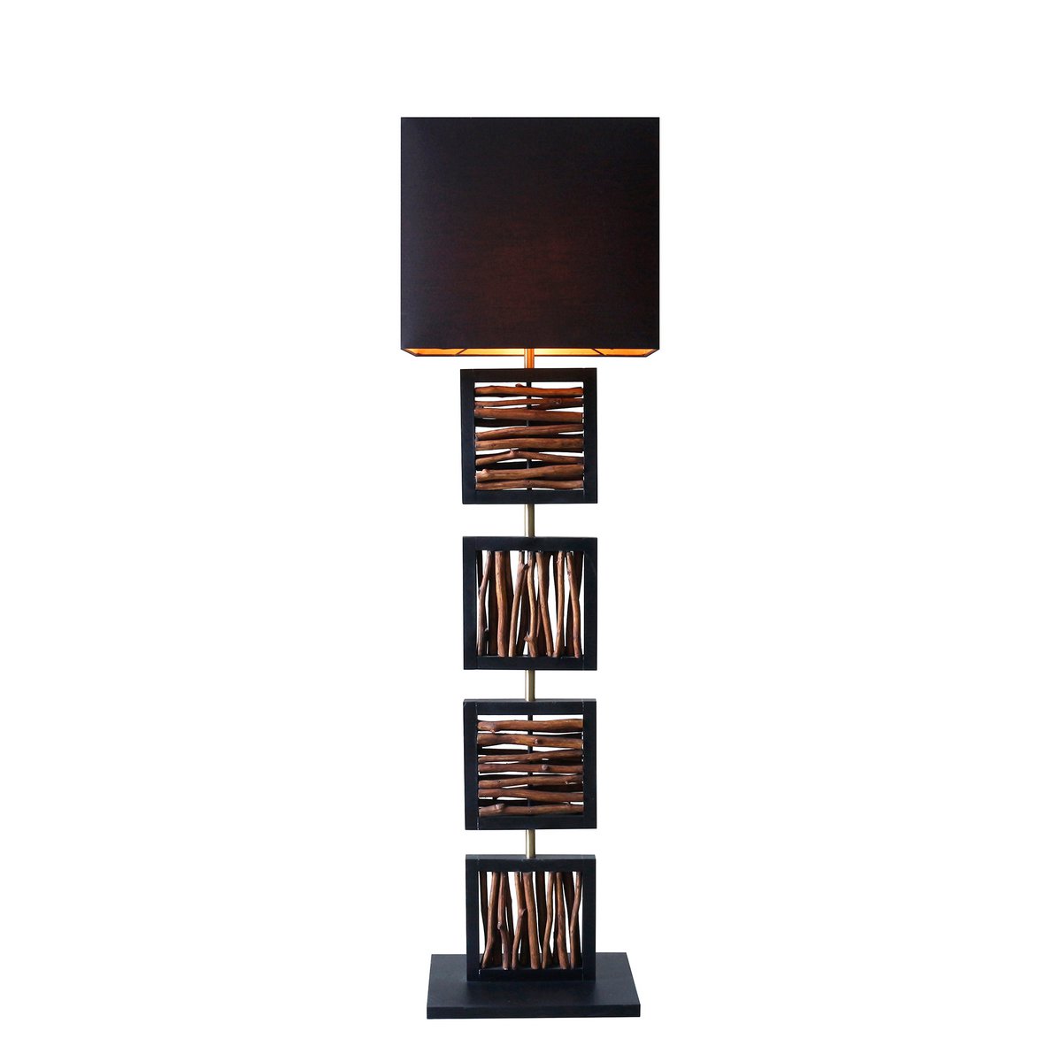 Floor lamp driftwood natural/black 163 cm