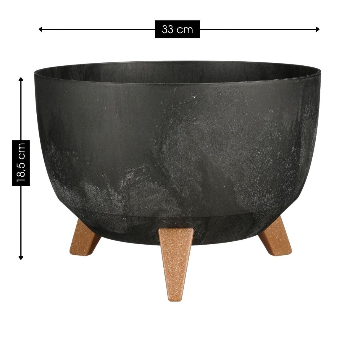 Outdoor-Pflanzgefäß Doppio Black