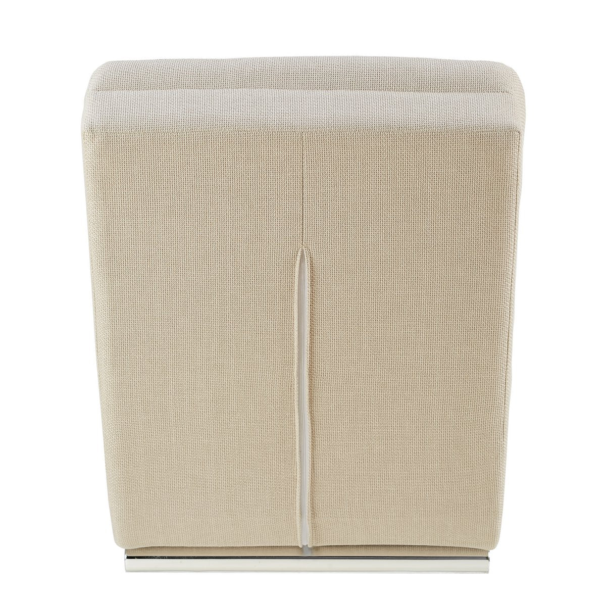 Chaise longue structured fabric beige