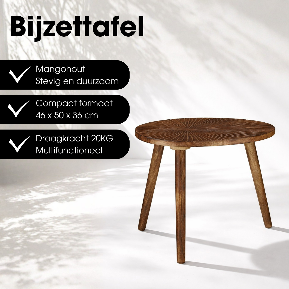 Beistelltisch Pomante Dunkelbraun