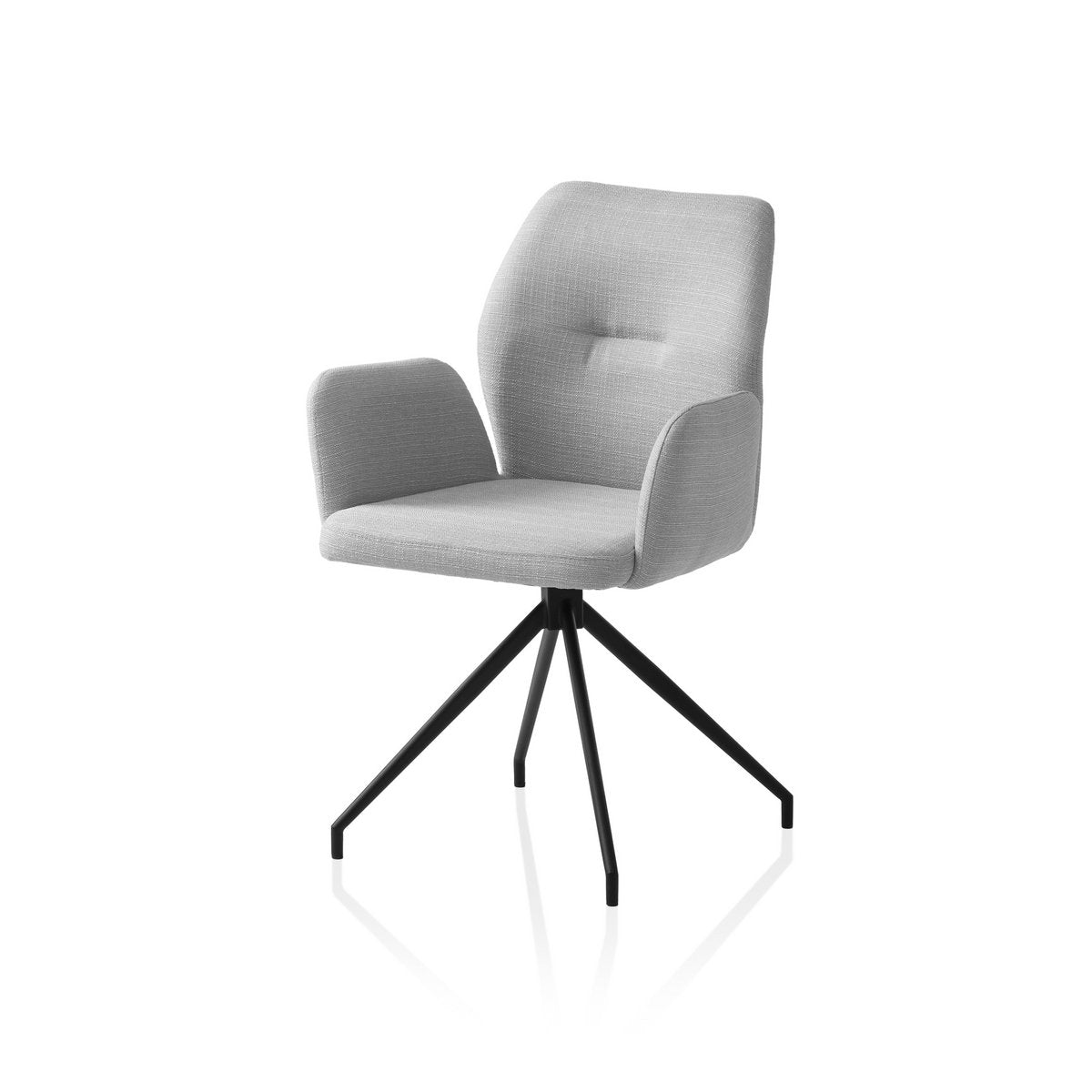 Armchair with 180° swivel function Light grey