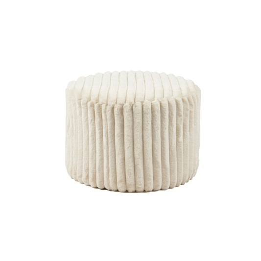 Stool Ø55 cm plush corduroy beige