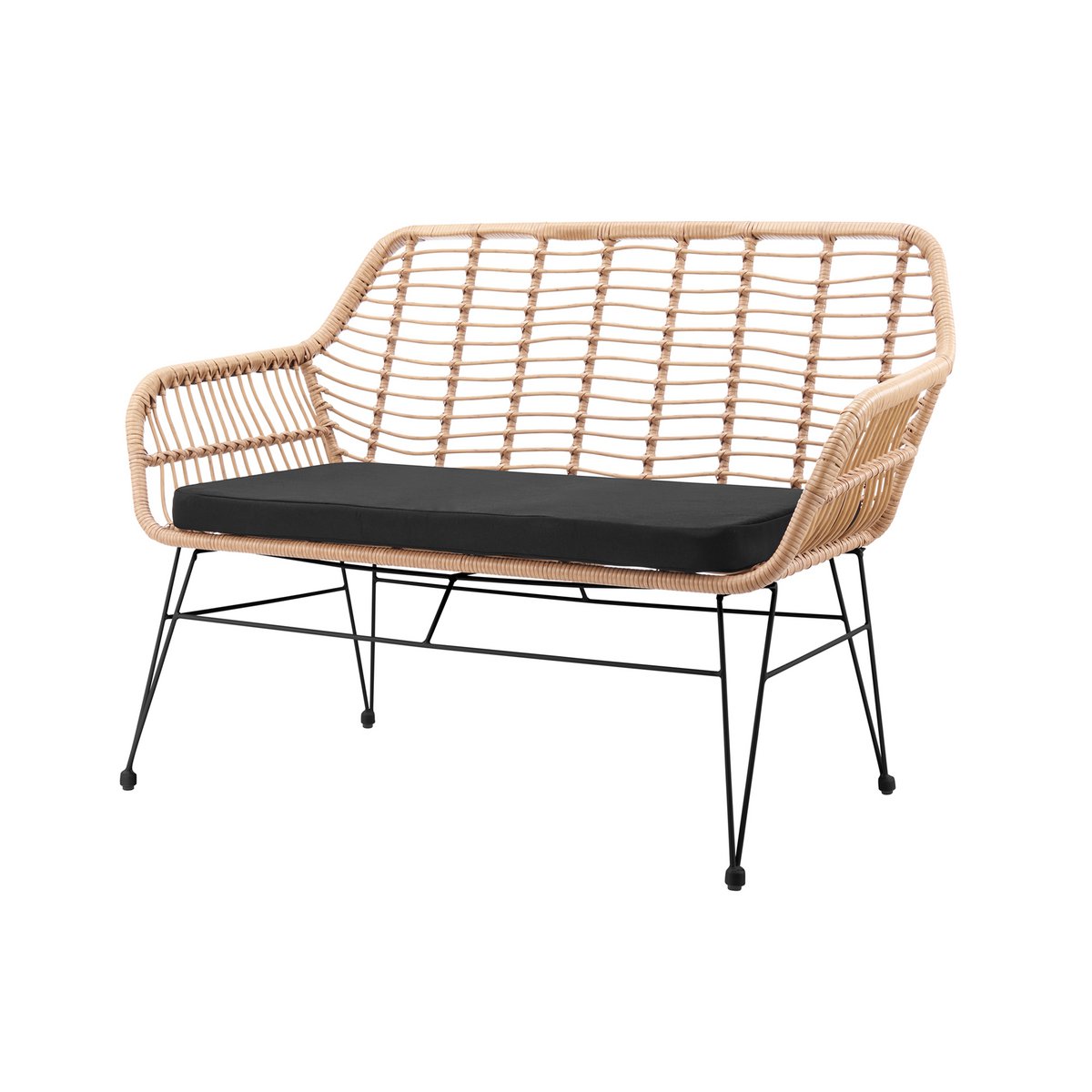 Bench in natural rattan look