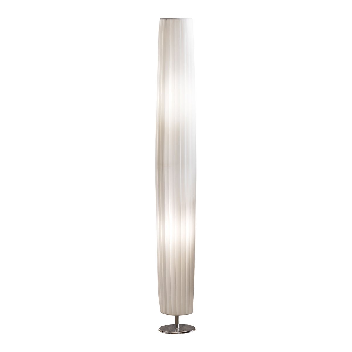 Floor lamp 120 cm round white, chrome