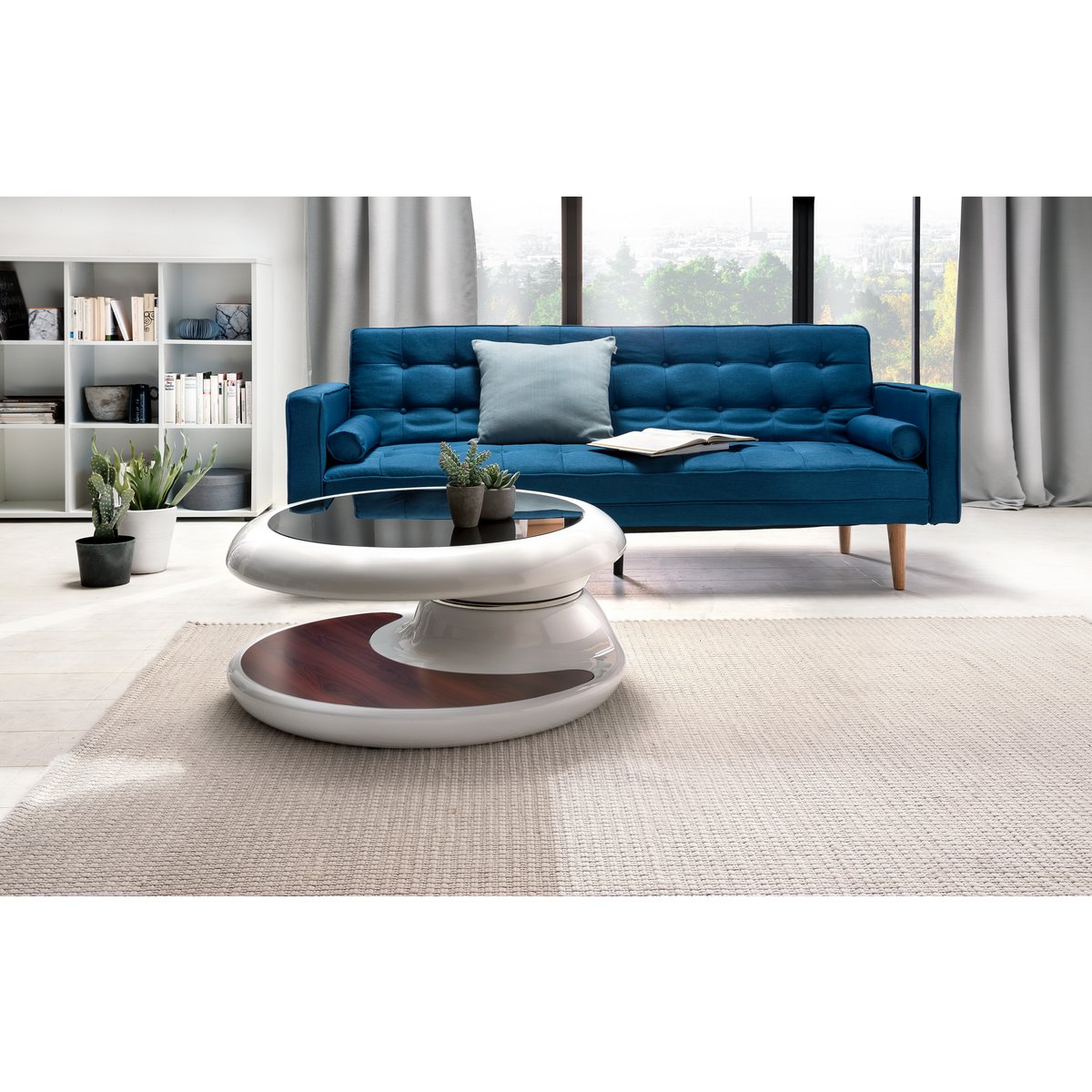Coffee table 90x90x42 cm white