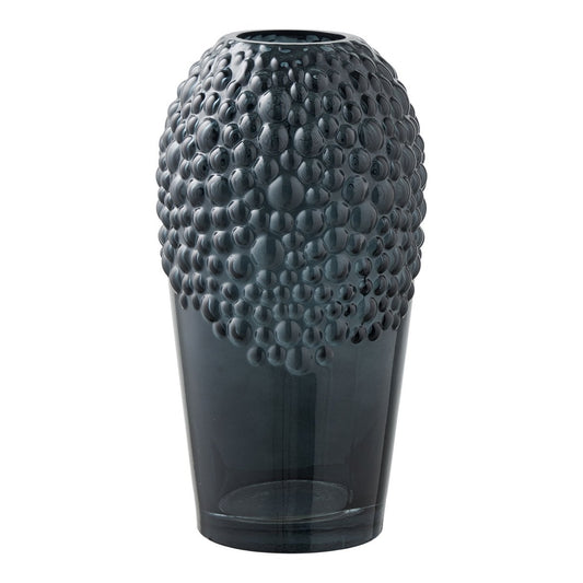 Vase, Glas, dunkelgrau, ø14x25 cm