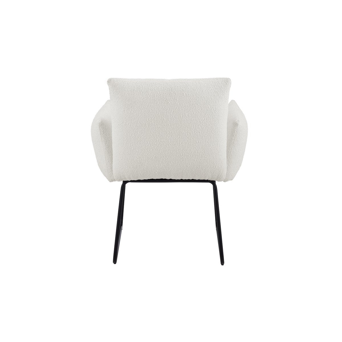 Armchair Bouclé fabric white