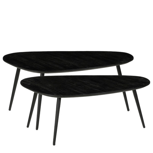 Beistelltischset Jailey Schwarz