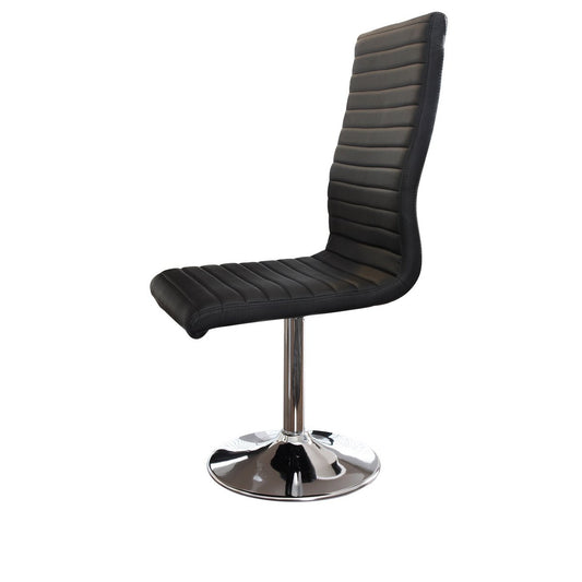 Dining room chairs black faux leather look set of 4