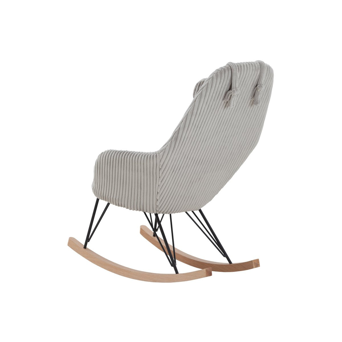 Rocking chair Gray textured fabric