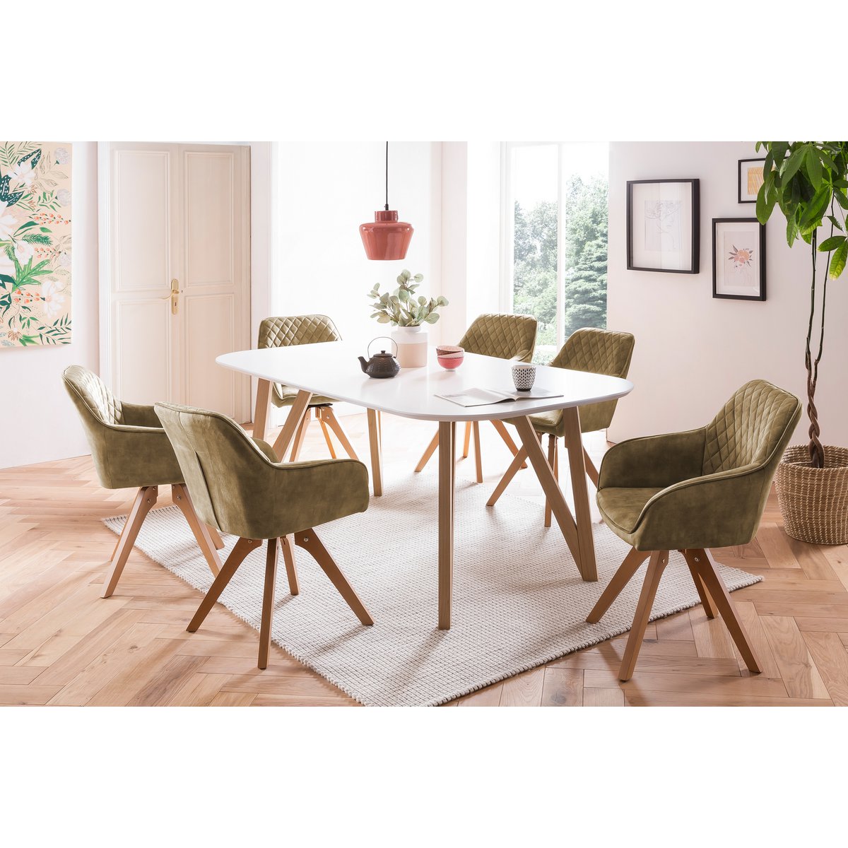 Dining group 5 pieces 180x90 cm