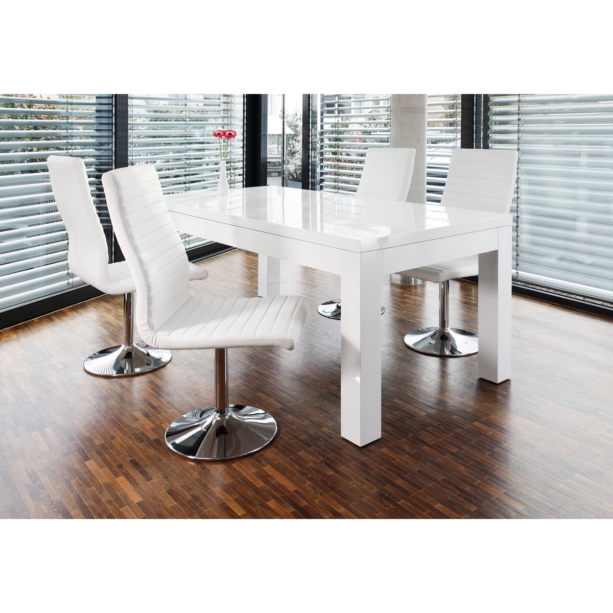 Dining table 180/260x90 cm white