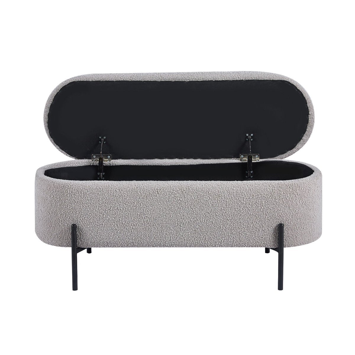 Bed bench with storage space function taupe