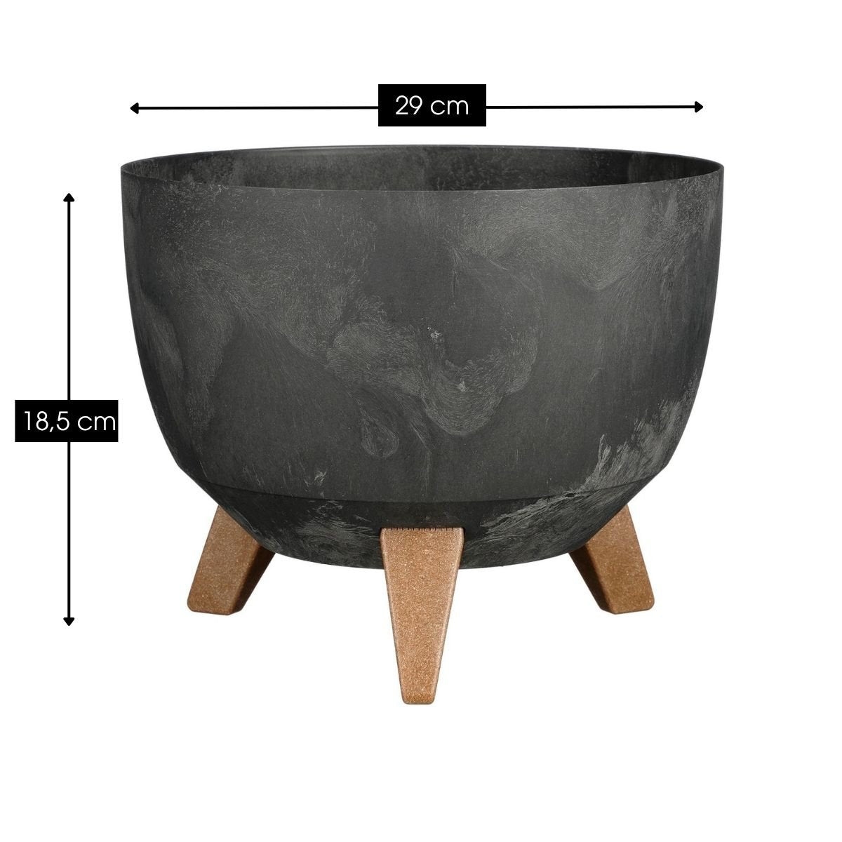 Outdoor-Pflanzgefäß Doppio Black