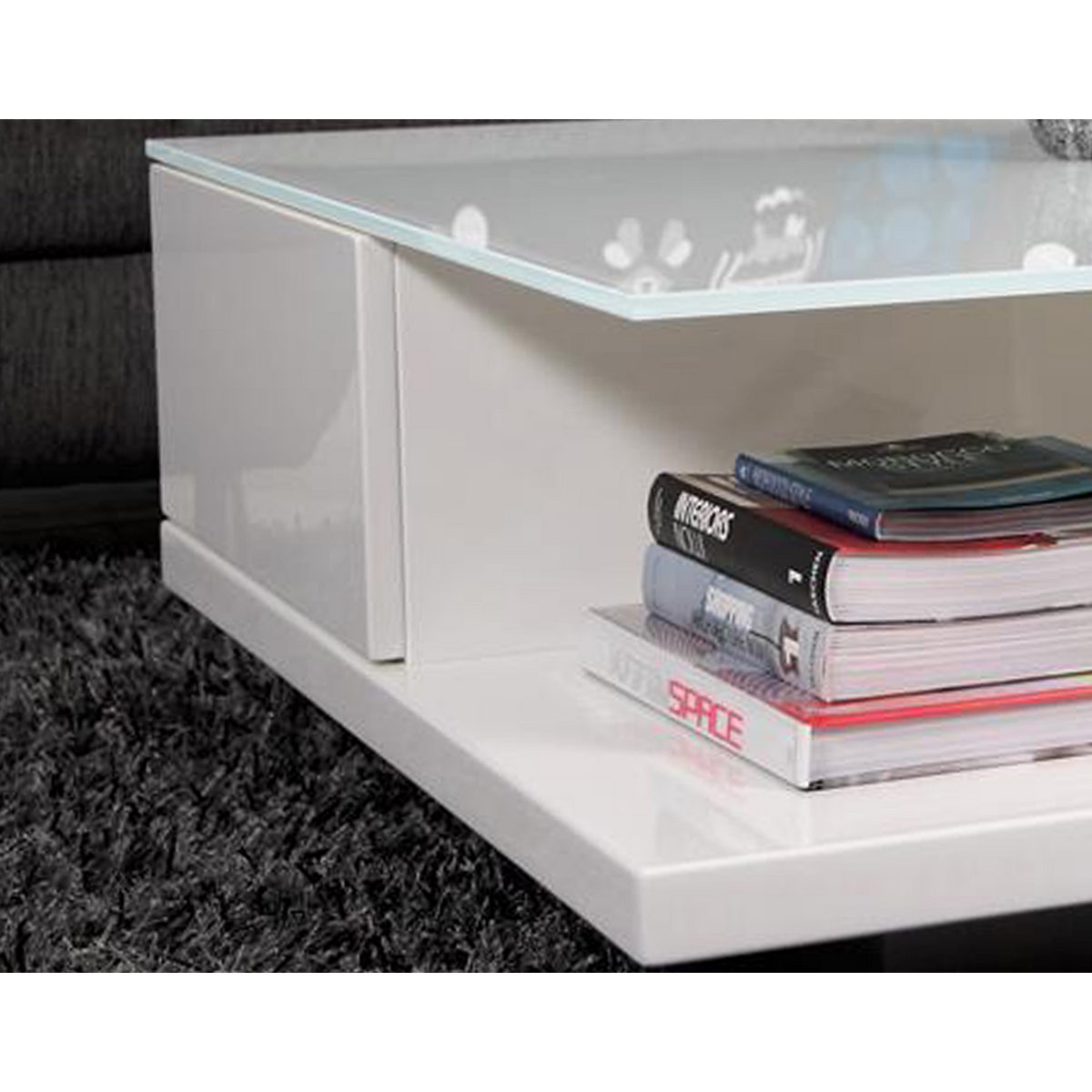 Coffee table 100x100x36 cm white