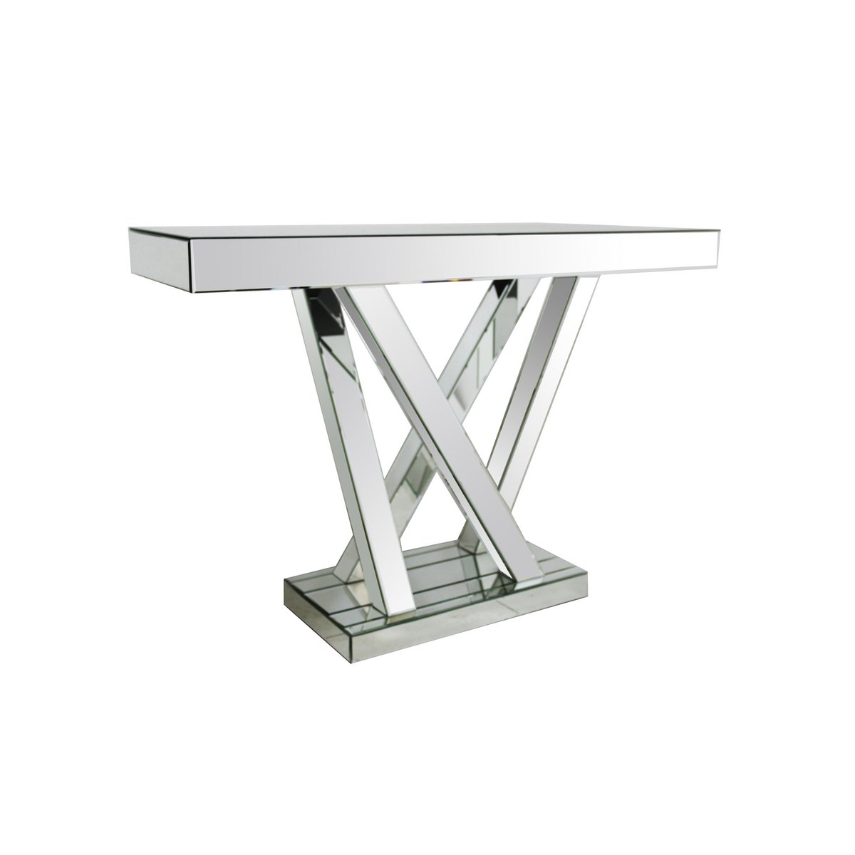 Table made of MDF with mirrored glass