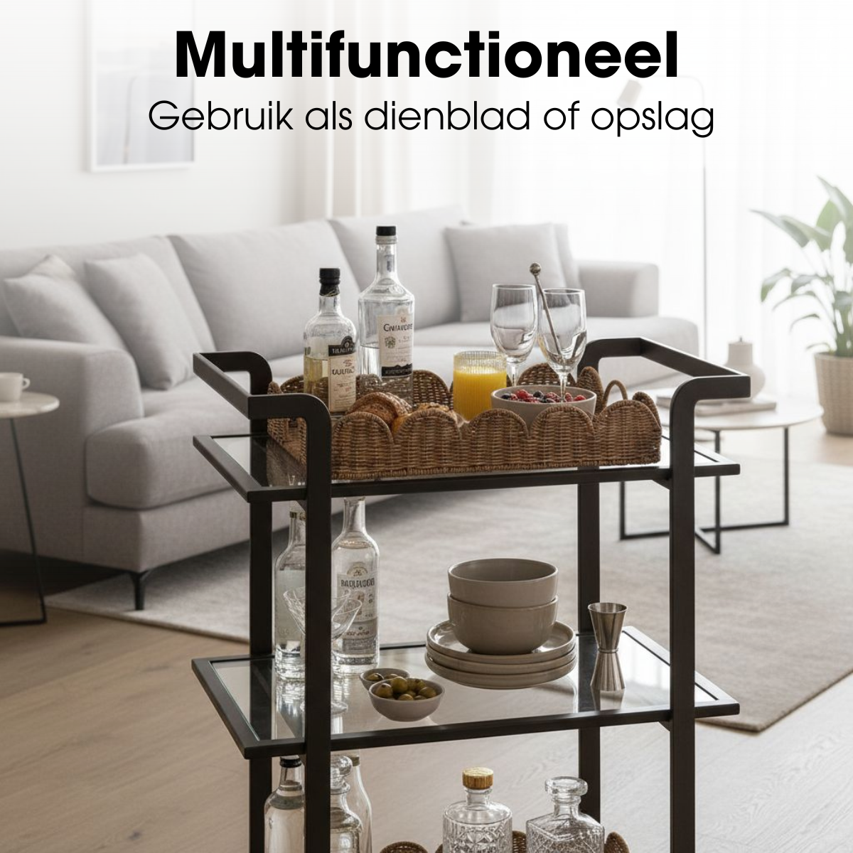 Tablett Eleta Hellbraun