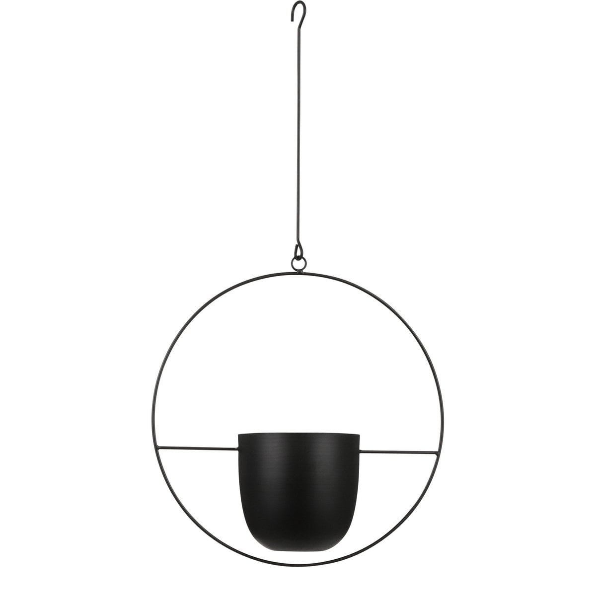 Blumentopf, der in Dexter Black hängt